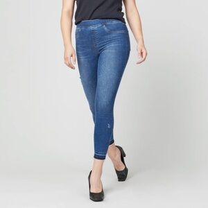 SPANX Distressed Ankle Skinny Jeans Medium Wash NWT